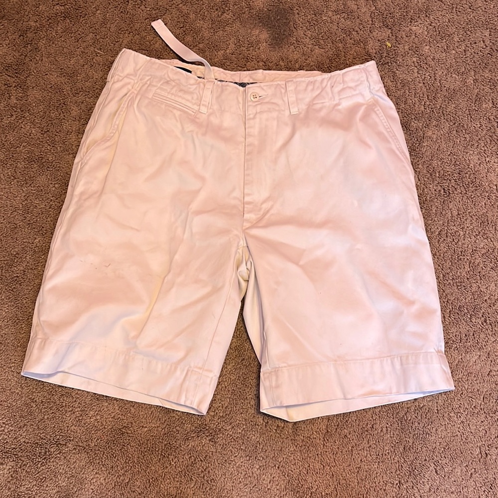 Polo white cargo shorts